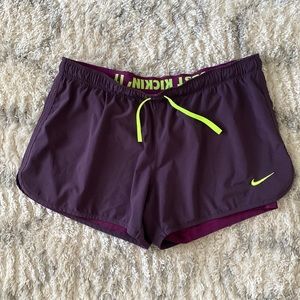 Nike Dri-Fit women’s soccer shorts Purple/Volt Large ⚽️